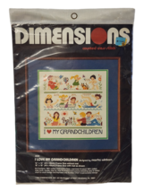 Vintage Dimensions #3508 Counted Cross Stitch I Love My Grandchildren SEALED - £8.21 GBP