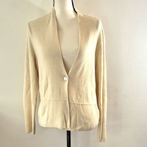 Charter Club 2-Ply Cashmere Cardigan Sweater One button Ivory Size L - £23.30 GBP