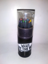 Vans Off The Wall Mini Colored Pencils With Case &amp; Built In Sharpener - £17.29 GBP