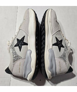 Vintage Havana Run Sneakers White Gray Silver Star Sequin Women 8.5 Shoes - $531.73 MXN