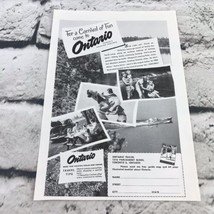Vtg 1951 Print Ad Ontario Canada Travel Carnival Of Fun advertising Art - £7.77 GBP