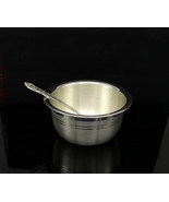 999 fine silver handmade small baby bowl and spoon set, silver tumbler, ... - $334.32 CAD