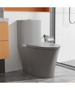 Matte Grey Elongated Toilet: 1.1/1.6 GPF - $558.01 CAD