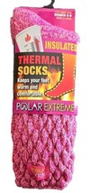 POLAR EXTREME ~ Insulated Thermal Socks ~ Shoe Size Women 5-9 ~ PINK MARLED - £14.71 GBP