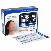 Breathe Right Nasal Strips, Tan, Relieves Nasal Congestion, Large - 30 Strips - £16.51 GBP