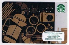 Starbucks Canada 2013 Braille Black Gold Gift Card No Value English French - £1.12 GBP