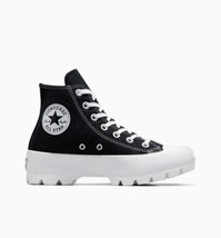 Converse Chuck Taylor All Star Hi Lugged Sneaker Black White Womens Size 8.5 NEW - £61.28 GBP
