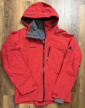 Marmot Jacket Men Large Red Long Sleeve Hooded  Knife Edge GoreTex Full ... - $108.90