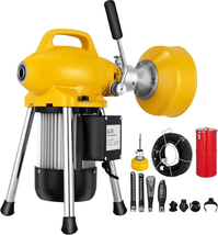 VEVOR 66FT X 2/3 Inch Drain Cleaner Machine 400W Electric Auger for 3/4&quot;... - $444.08