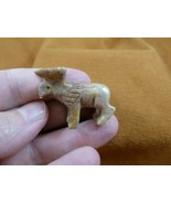 (Y-MOO-NB-27) spotted tan bull MOOSE baby Maine carving stone SOAPSTONE ... - $8.59