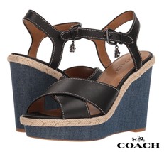 COACH Eaton Sandals Women&#39;s Wedges Platform Shoes Casual Heels Size 8.5 NIB - £82.16 GBP