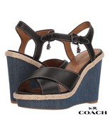 COACH Eaton Sandals Women&#39;s Wedges Platform Shoes Casual Heels Size 8.5 NIB - £81.30 GBP