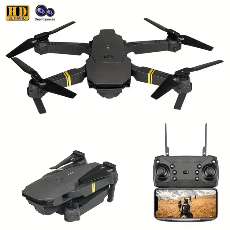 E58 Mini RC Drone With Camera HD Wifi Fpv Photography Foldable Quadcopte... - £29.11 GBP+