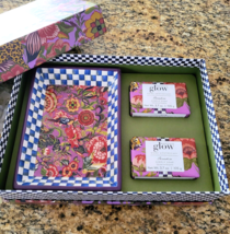 MACKENZiE CHiLDS Glow Home Paradise Guest Soaps &amp; Royal Check Caddy Tray... - $46.99