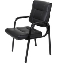 Office Guest Chair Leather Executive Reception Chair With Armrest &amp; Back... - £67.57 GBP