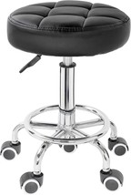 PU Leather Rolling Stool Height Adjustable Round Swivel Stools for Spa S... - $61.59