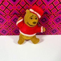 Vintage Flocked Christmas Winnie the Pooh by Walt Disney Productions Hon... - $12.86