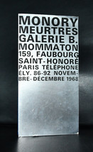 galerie B. # Jacques MONORY / Meurtres #  1968, nm(+) - $85.37