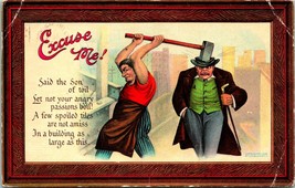 Vtg Postcard 1909 Excuse Me Series #35 - The Son Of Toil - $7.87