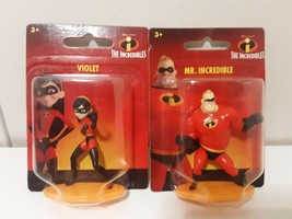 Lot Of 2 Disney  Pixar The Incredibles Cake Topper Mini Figures Brand New Sealed - £6.18 GBP