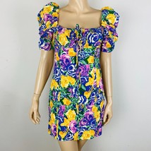 Zara Vibrant Colorful Floral Print Bohemian Women&#39;s Size S Sheath Mini Dress New - £42.11 GBP