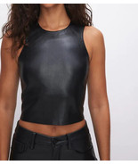 Handmade Formal Party Genuine Leather Women Black Top Casual Stylish Lam... - $177.87 CAD+