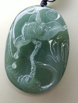 Icy Ice Green 100% Natural Burma Jadeite Jade Lotus Pendant # 145.60 carat # - £793.81 GBP