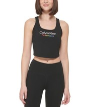 MSRP $50 Calvin Klein Performance Womens Pride Logo Crop Top Black Size 2XL - $34.65