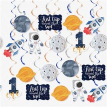 Celestial Celebration: 20Pcs Space Swirls for Solar System Astronaut Kids 1st Bd - £21.39 GBP