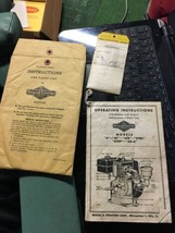 Vintage Briggs &amp; Stratton Gas Engine Operating Instructions Parts List 6... - $39.99