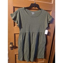 Time And Tru Shirt Knit Dress Size S Olive Green Small Tshirt Modest Womens - £11.80 GBP