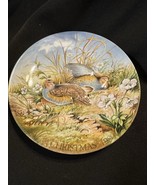 Crown Staffordshire England Christmas Plate 1980 - Country Carols - Quail - $17.42 CAD