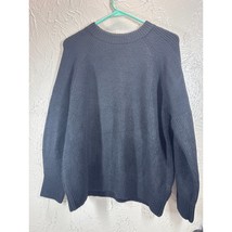 Topshop Womens Pullover Crew Neck Raglan Sleeve Sweater Black Size 8-10 ... - $21.95