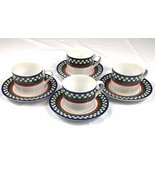 Set/ 4 InterNational Tableworks Ella&#39;s Rooster Coffee Cups &amp; Saucers #106 - $32.73