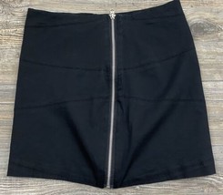 She Said Mini Skirt SilverTone Zipper Size 4 Stretchy Nightlife Bodycon ... - $10.89