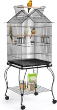 57-Inch Rolling Open Top Roof Bird Cage For Mid-Sized Parrots Cockatiels Caique  - $64.99