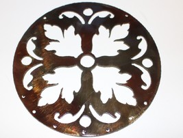 Ornamental Circle Copper/Bronze Plated Metal Wall Decor 6" x 6" - $14.81