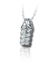 Sterling Silver Wrapping Vines Traditional Funeral Cremation Urn Pendant w/Chain - £223.62 GBP