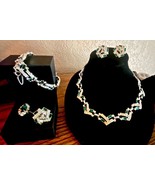 Sarah Coventry Emerald Ice Green and Clear Rhinestone Ultimate Sets - £88.98 GBP+