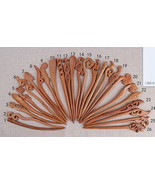 Wooden traditional handmade carved hairpins hair accessories  Lenght: 16... - $6.68