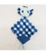 BooginHead Elephant Blue plaid Teether Security Blanket Lovey Boogin Hea... - $13.45 CAD