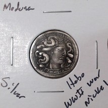 HOBO Medusa United Snakes of America Made From A REAL WWII Silver Nickel... - €12,91 EUR