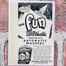 1949 Super Fun SOAPthetic - Clown - Economics Lab - Original Retro PRINT AD - $11.87