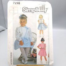 Vintage Sewing PATTERN Simplicity 7298, Girls 1985 Dress and Jacket, Chi... - $10.70