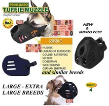 XL GIANT size 4 TUFFIE Dog MUZZLE Comfort NO BITE HEAVY DUTY QUICK FIT T... - $17.99