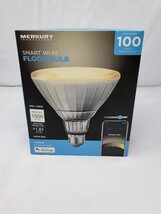 Merkury Innovations Smart Wi-Fi Flood Light Bulb 100 Watt 1500 Lumens PAR38 - $265.42 MXN