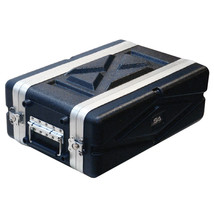 Lightweight 3 Space Compact ABS Rack Case - 3U PA DJ Shallow Rack Case - £176.98 GBP