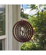 Hummingbird Metal Hanging Wind Spinner 6.5&quot; Brown Enamel NEW 3D Kinetic ... - $10.43