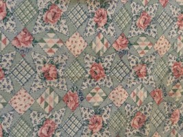 Vtg 60s Terry Cloth Fabric Tablecloth Plaid Blue And Pink Colors  48”x55” - £13.33 GBP