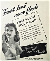 Formfit Front Line News Flash Life Bra Tailored to fit-1943 Vintage Prin... - $11.93 CAD